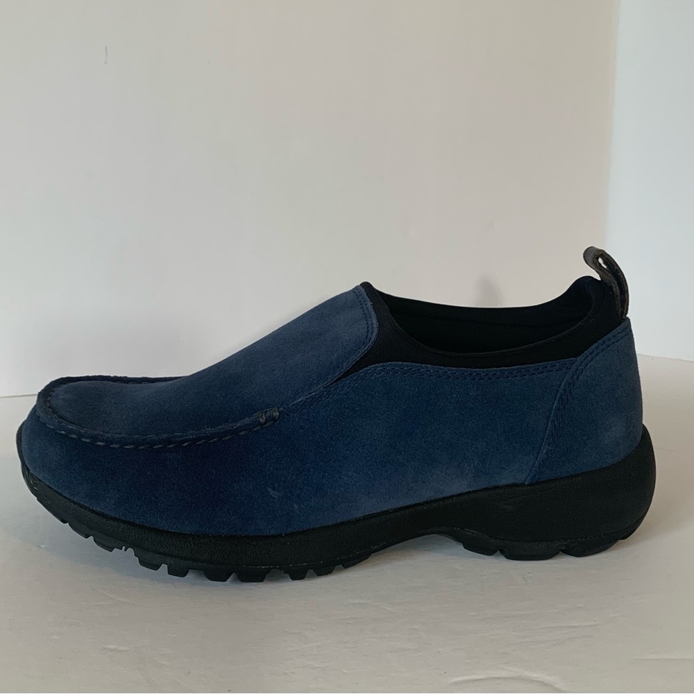 Lands End All Weather Blue Suede Loafers